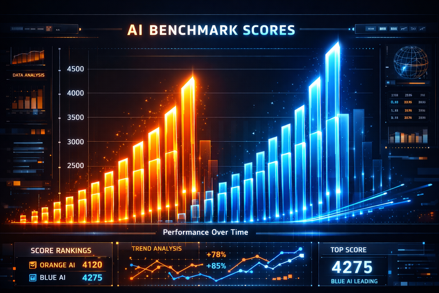 Benchmarks IA en progression montrant les scores de Claude Sonnet 4.6