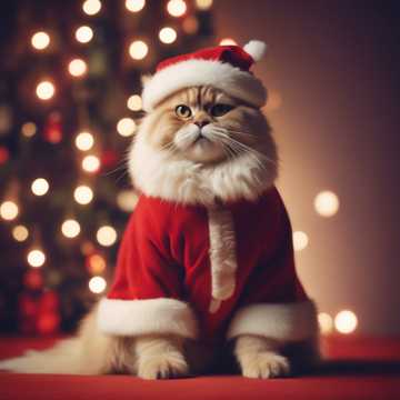 Shredding Santa Cat