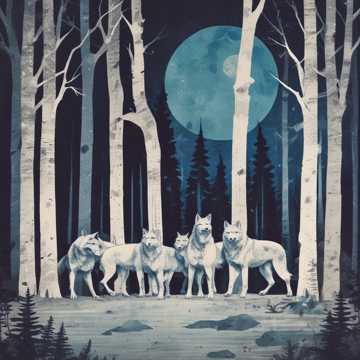 wolves at twilight