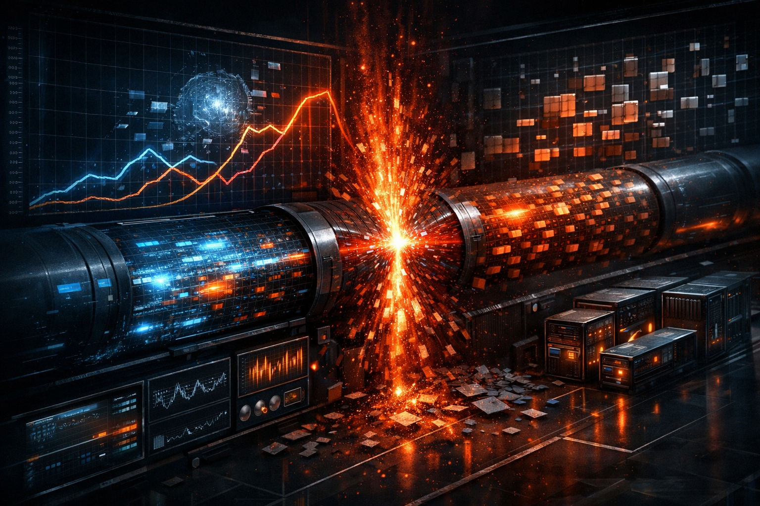 Graphique de performance IA avec limites et goulot d'étranglement révélés