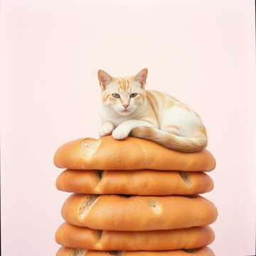 Cat With Bread