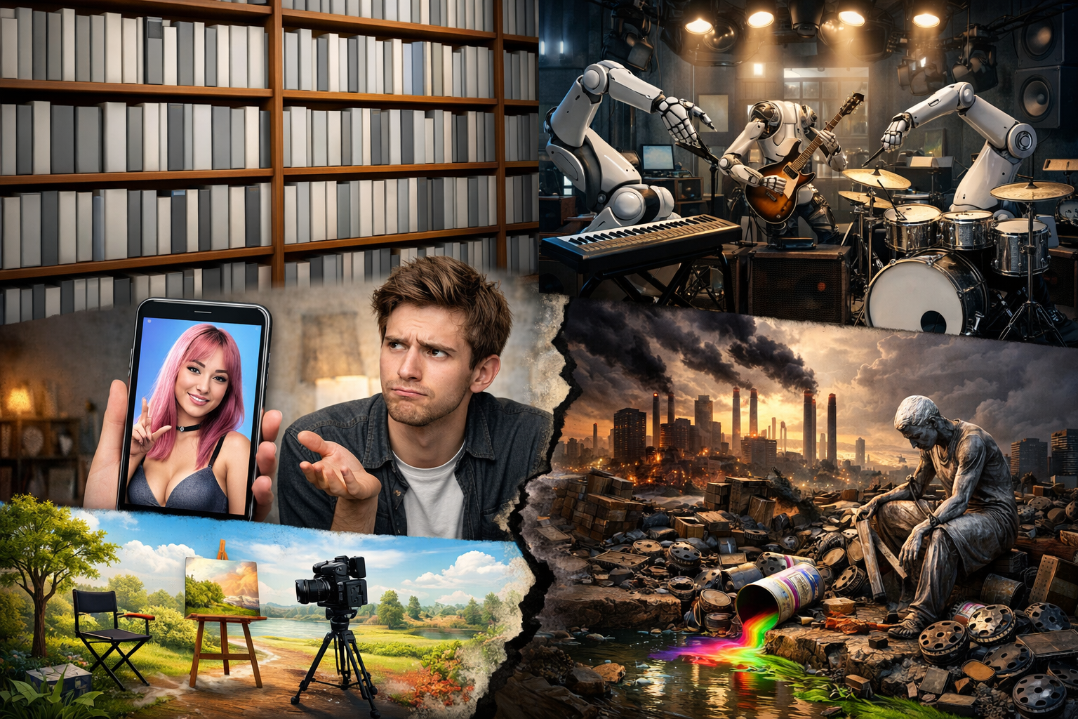 Industries créatives contaminées par les contenus générés par l'IA