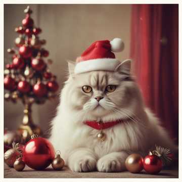 Santa Cat of Persia