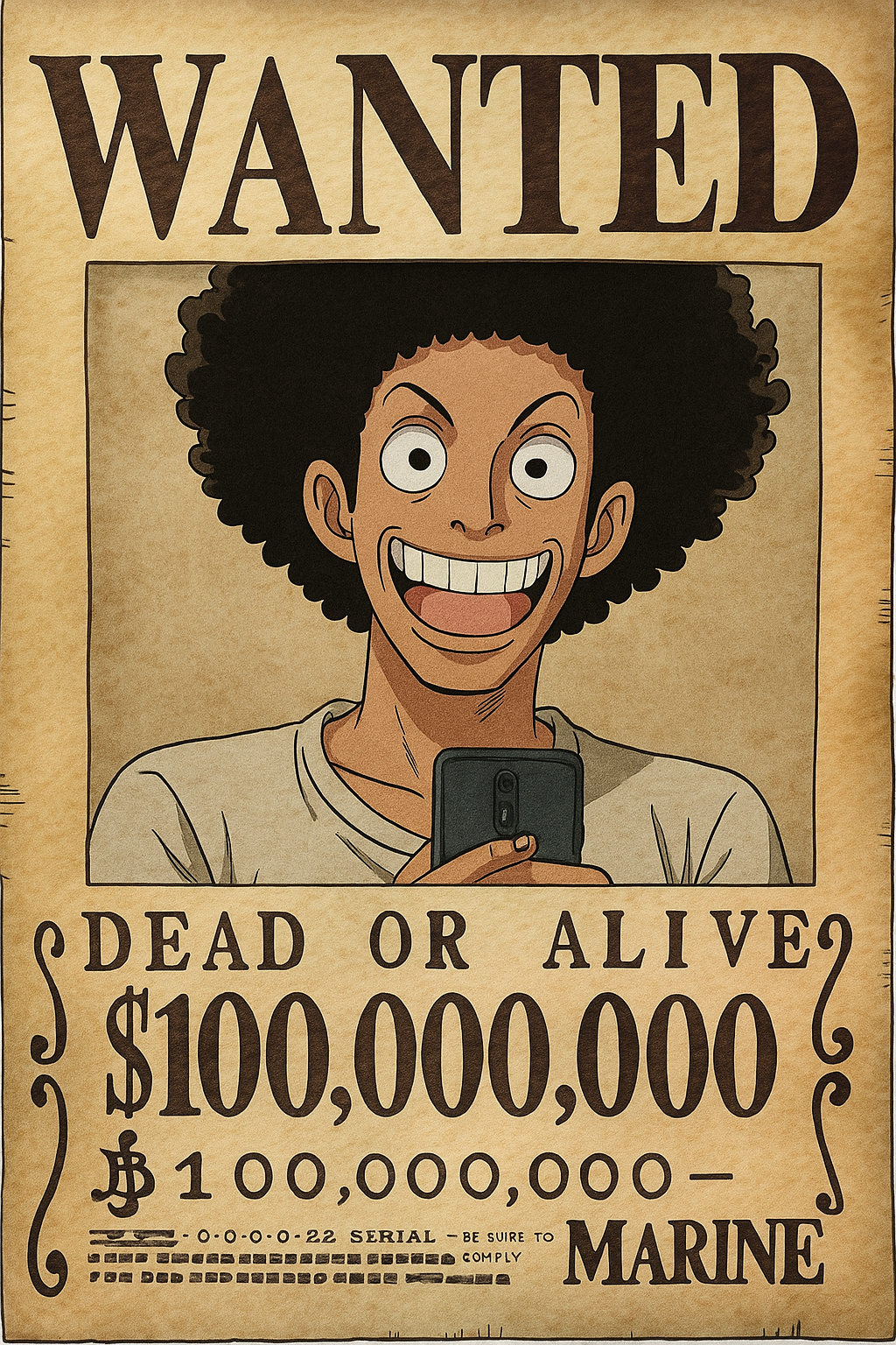 Created using AI Image Generator with one_piece_wanted style in anime category. Generated on November 9, 2025 using Image to Image generation method.