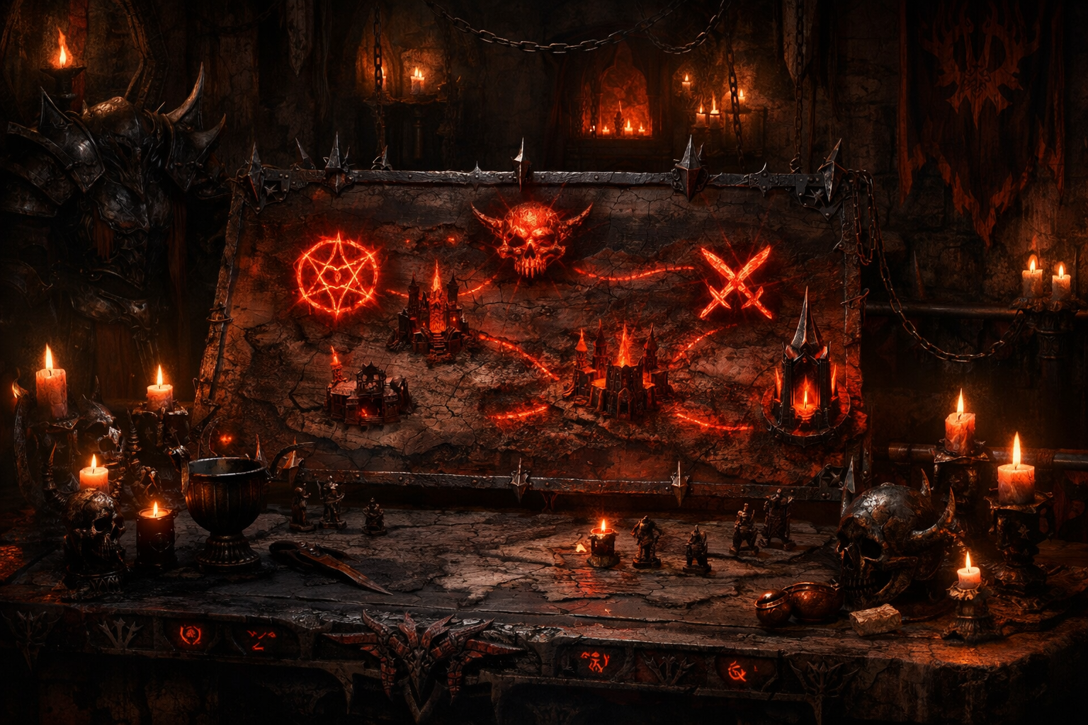 War Plans de Lord of Hatred - salle de guerre fantasy sombre