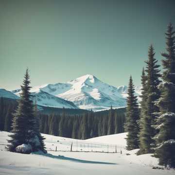 Snowy Mountain Tops