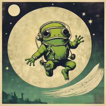 Froggy on the Moon