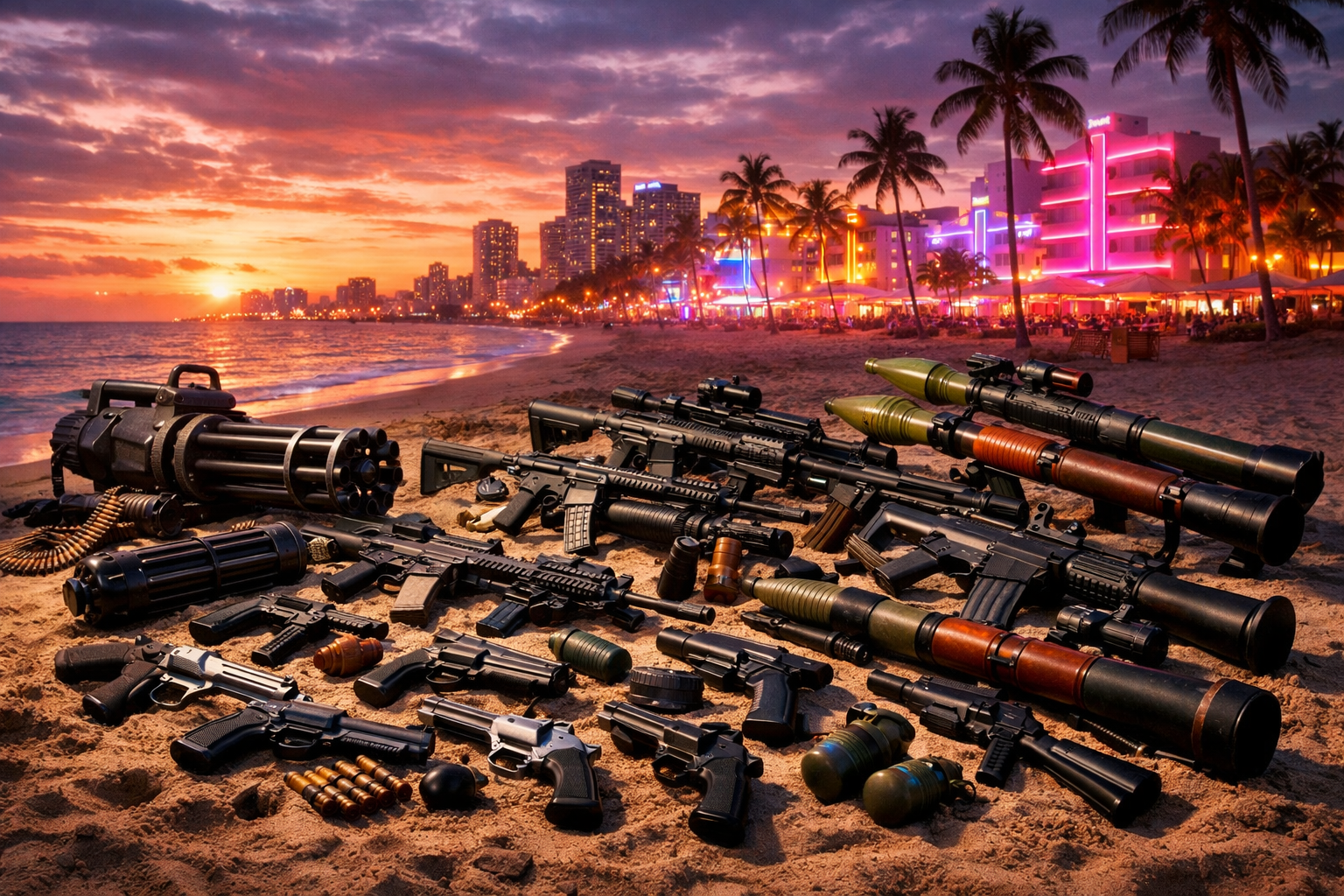 GTA 6 arsenal armes Vice City Miami