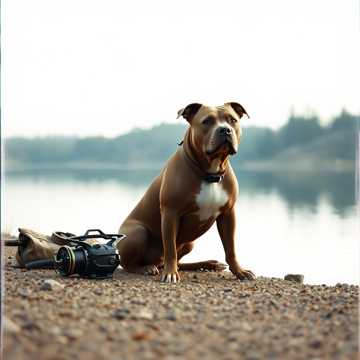 Ghost the Fishing Pitbull