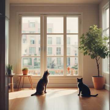 Two Cats Roaming Free