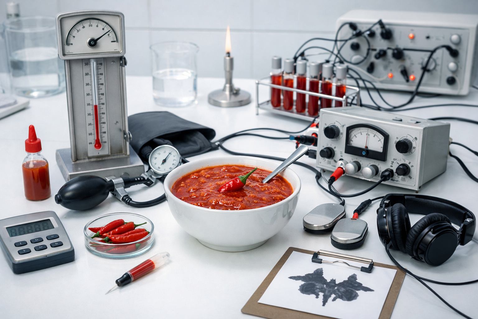 Expérience de psychologie avec sauce piquante, illustration des mesures d'agression en laboratoire