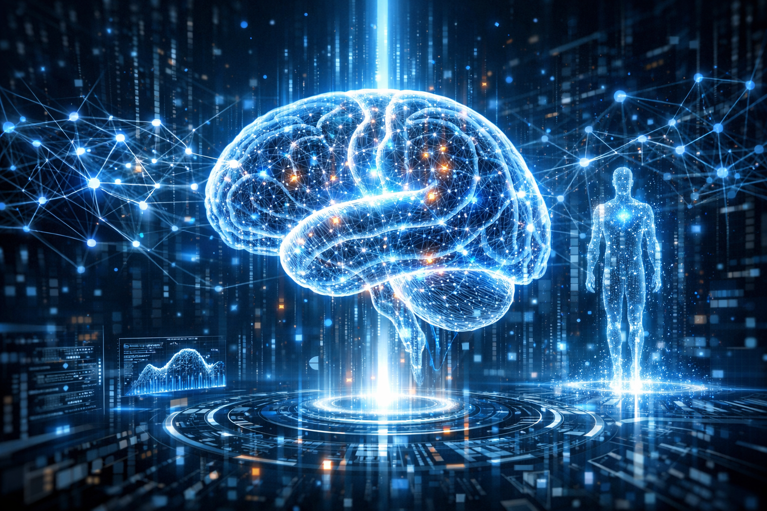 Représentation artistique d'une intelligence artificielle surhumaine