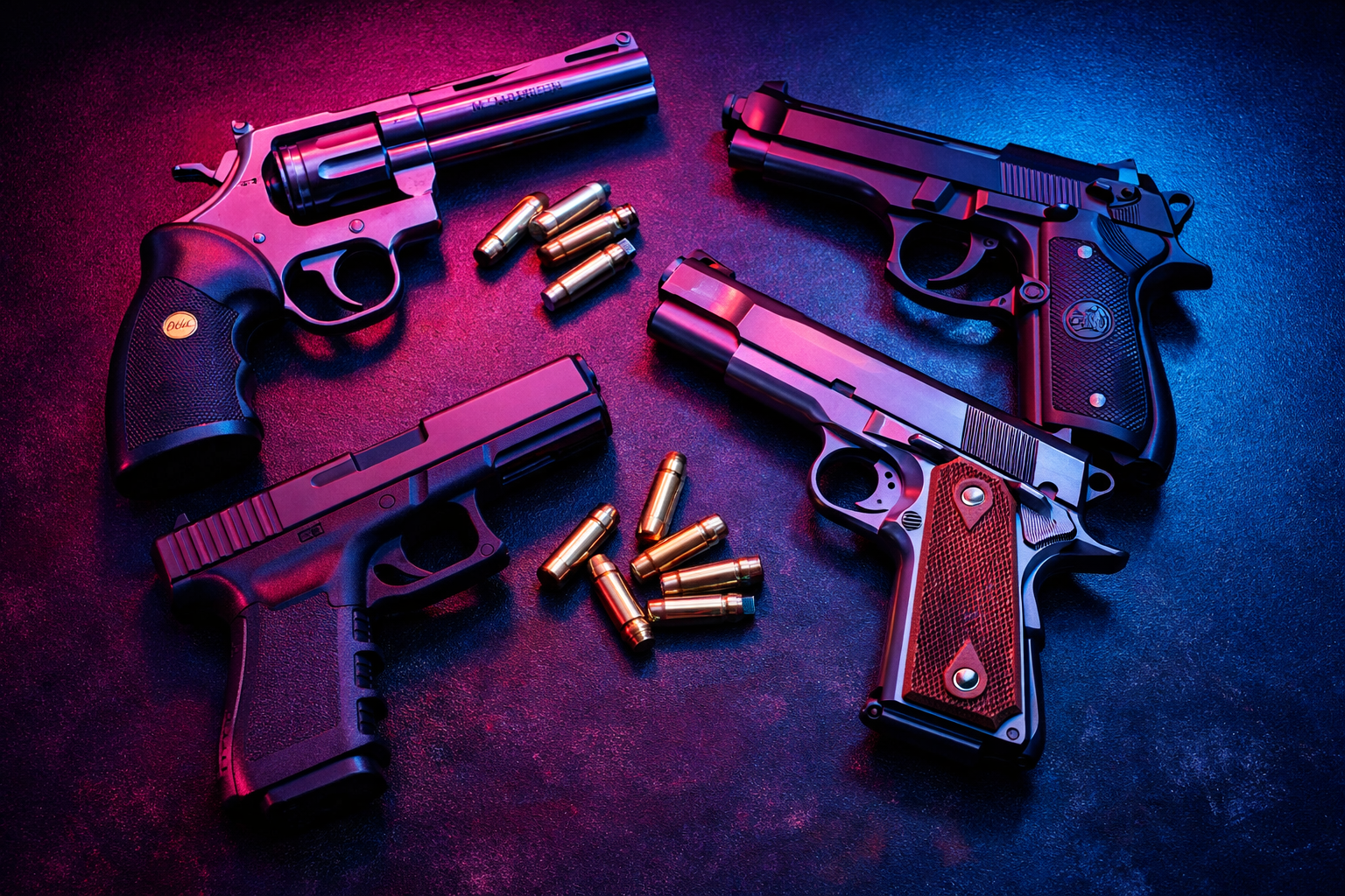 Pistolets revolvers GTA 6 Python 357 Beretta Glock