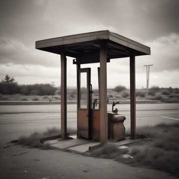 Blood Red Bus Stop