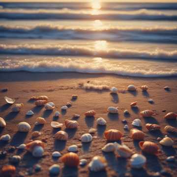 sulla spiaggia al tramonto