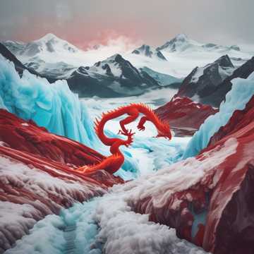 L'histoire de la reine de feu et son dragon et de l'esprit de glace et de neige