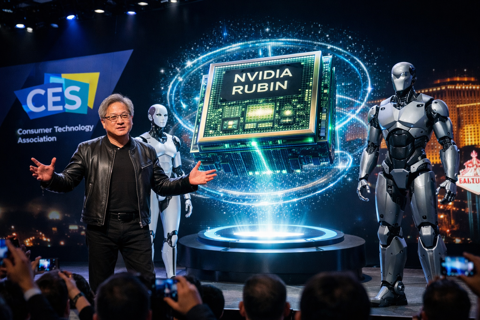Jensen Huang présente l'IA physique au CES 2026