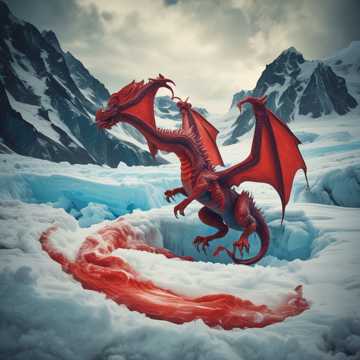 L'histoire de la reine de feu et son dragon et de l'esprit de glace et de neige