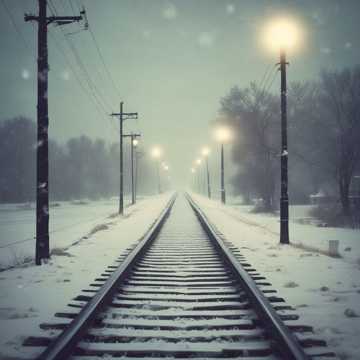 “Snowfall on the Tracks”