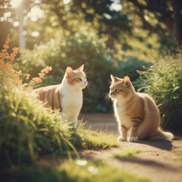 Yitzy Merav and His Two Cats