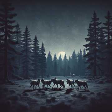 wolves at twilight