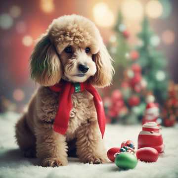 Cannoli the Christmas Poodle