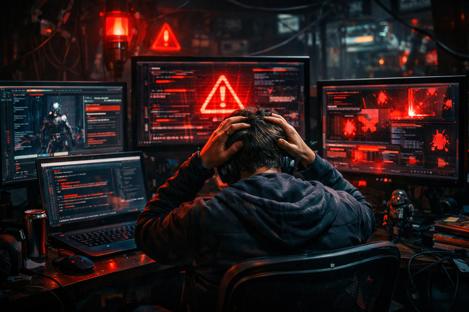 Développeur frustré face aux erreurs générées par l'IA
