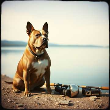 Ghost the Fishing Pitbull