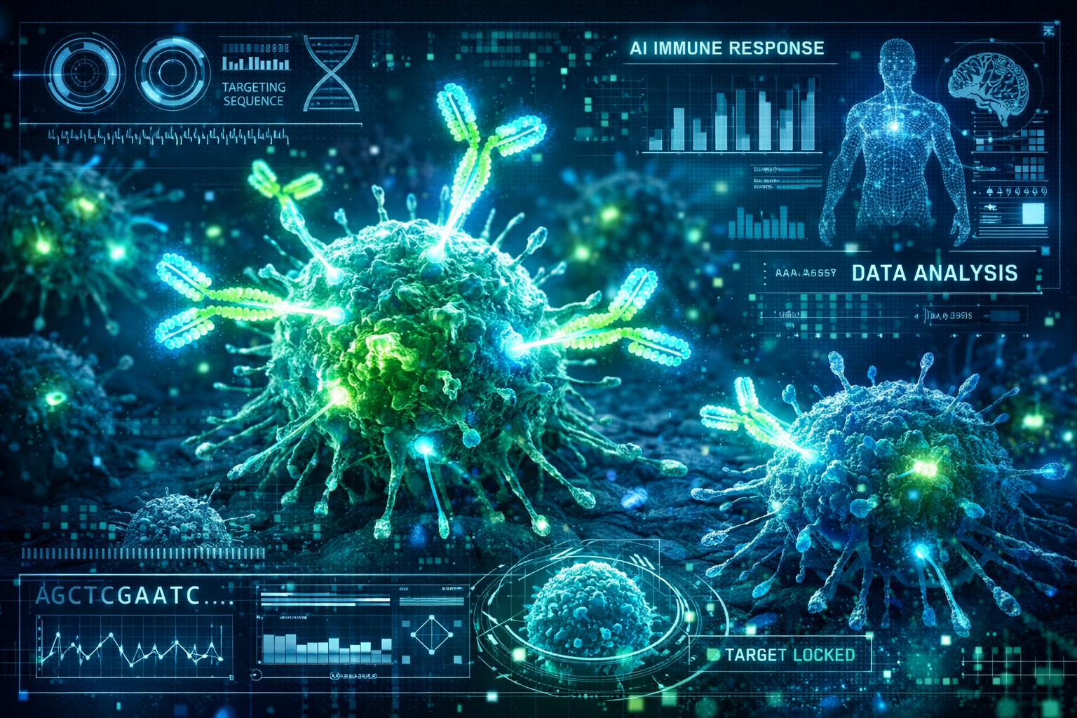 Cellules cancéreuses ciblées par un système immunitaire guidé par IA