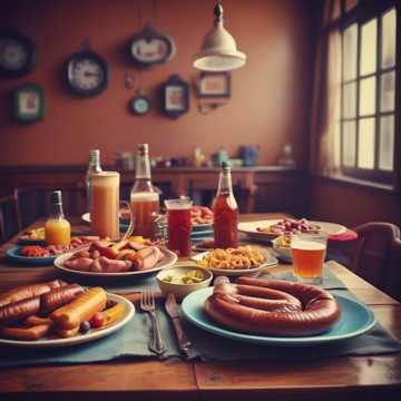 Bière et Saucisses au Soleil