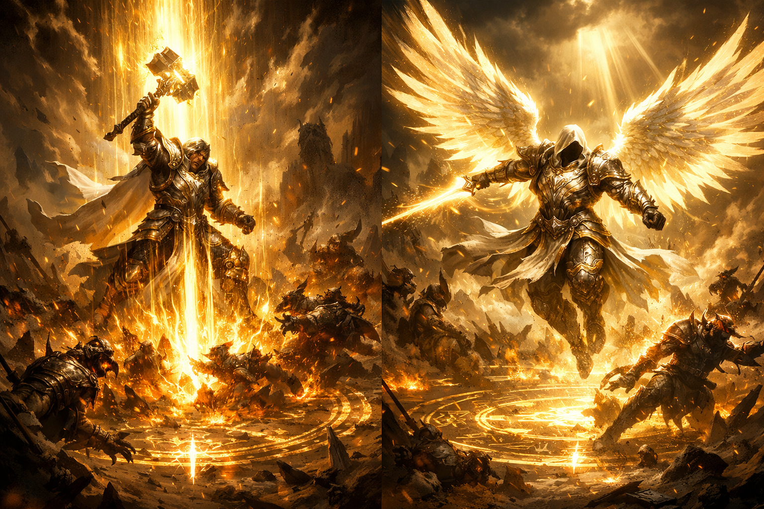 Paladin Judgement et Wing Strike en pleine action divine