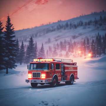 Feuerwehrhelden im Winterzauber