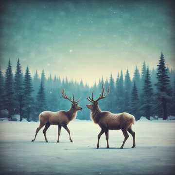 reindeers Running