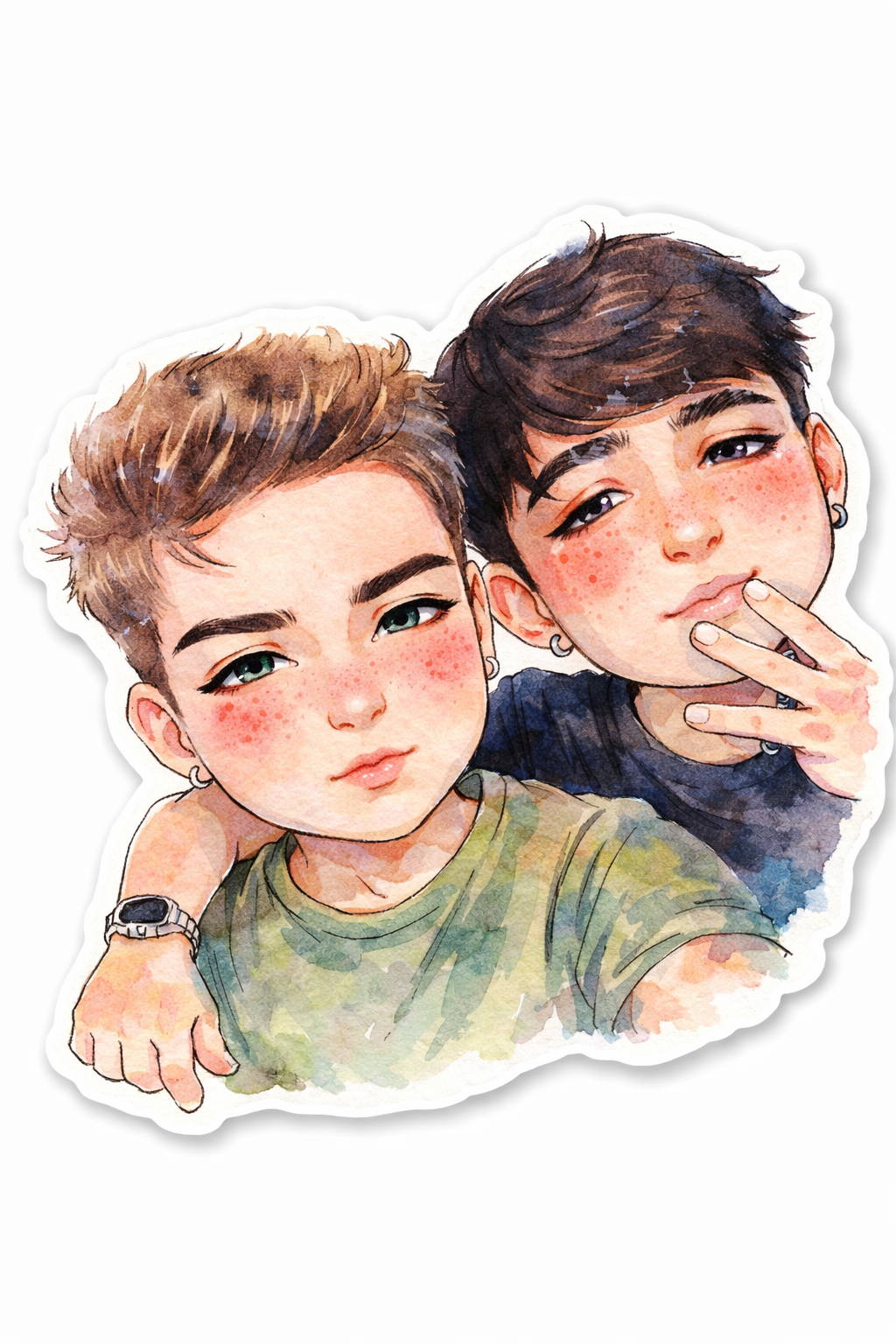 Image to Image Generator · Chibi · Chibi Watercolor Sticker