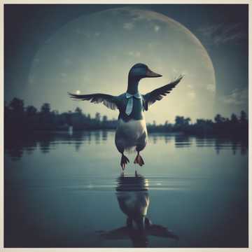 Dancing with a Duck in the Moonlight