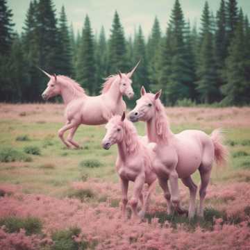 Einhörner furzen pink