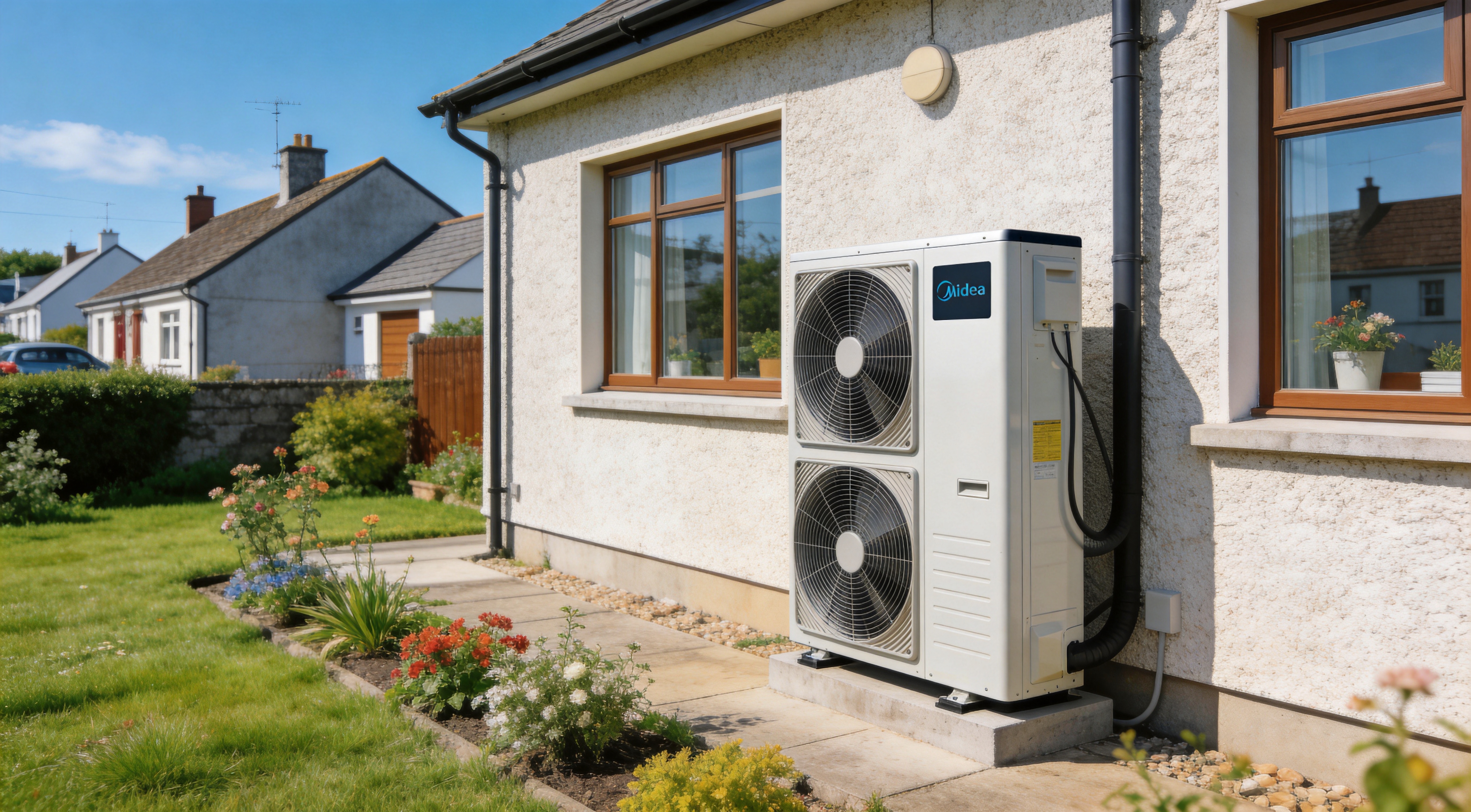Heat pump installed on an Irish home