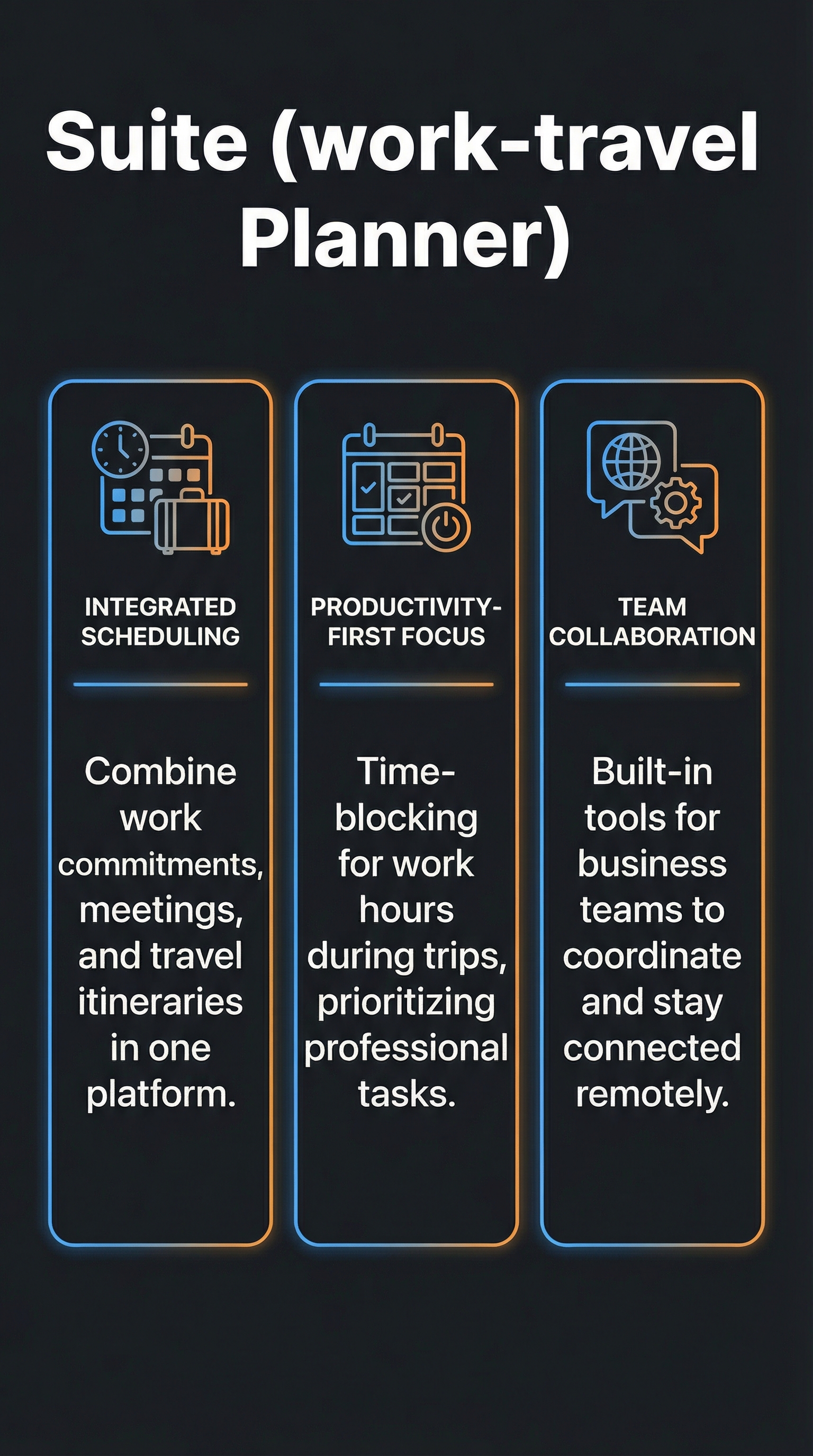 Suite (work-travel Planner) - Infographic
