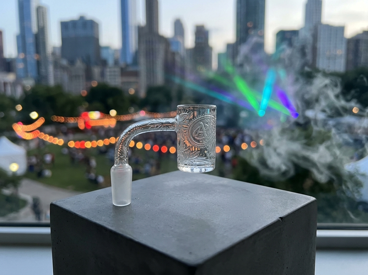 Dogg Lbs engraved paisley quartz banger for flavorful live rosin concentrate sessions