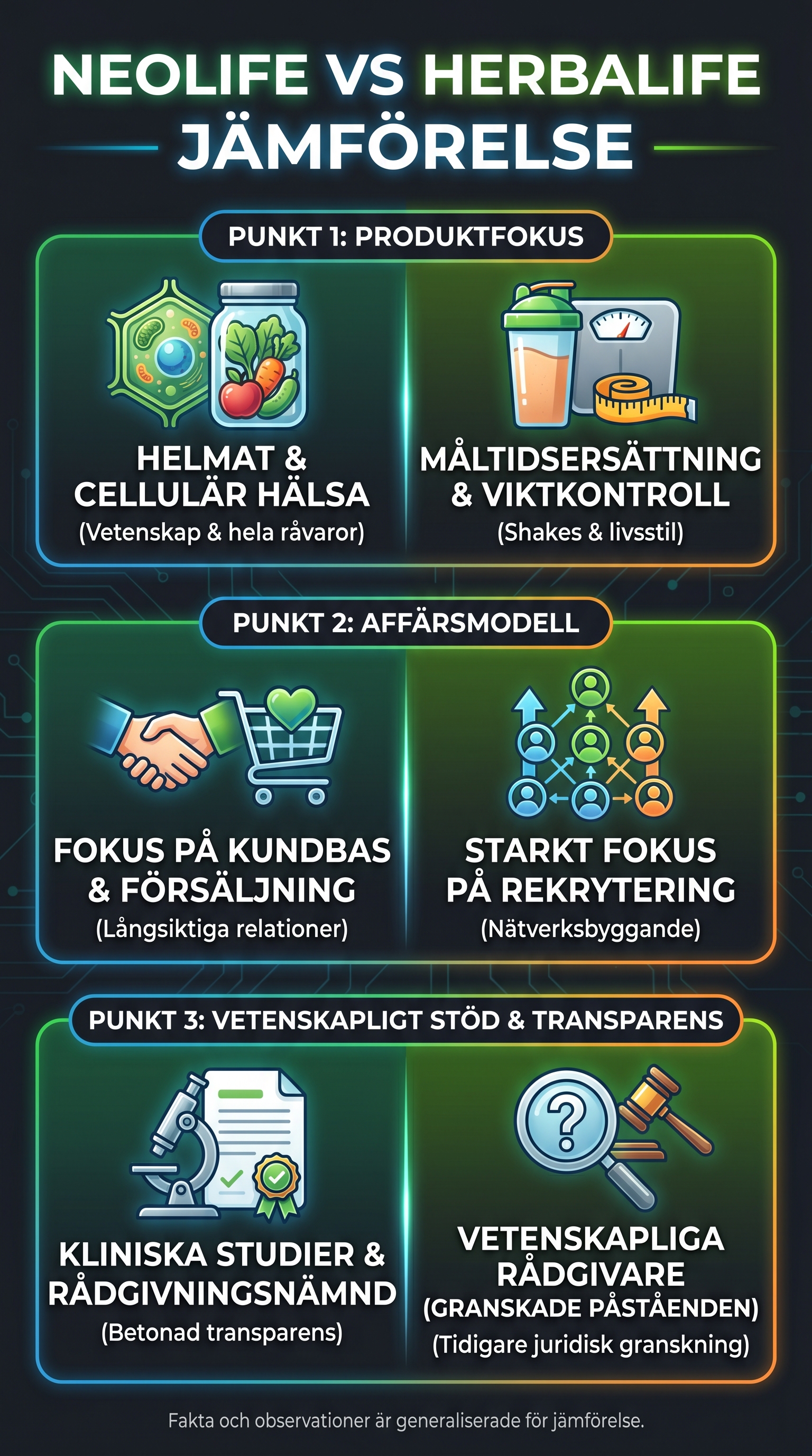 Neolife VS Herbalife Comparison Infographic