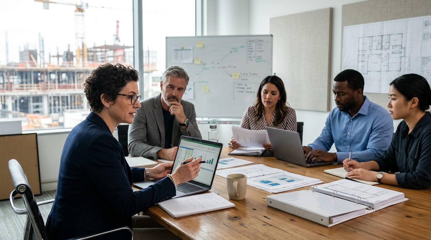 construction accounting team meeting