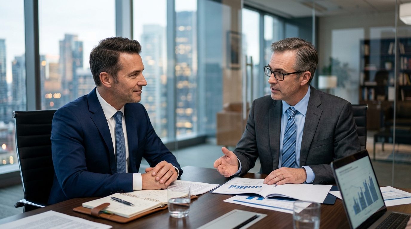 businessman meeting with CFO advisor