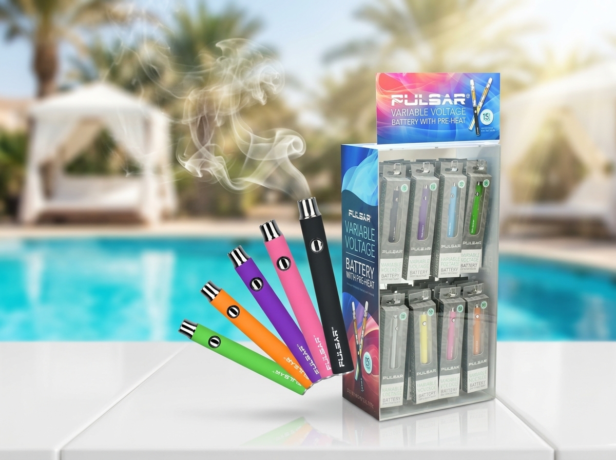 Pulsar VV battery with preheat function for vape cartridges