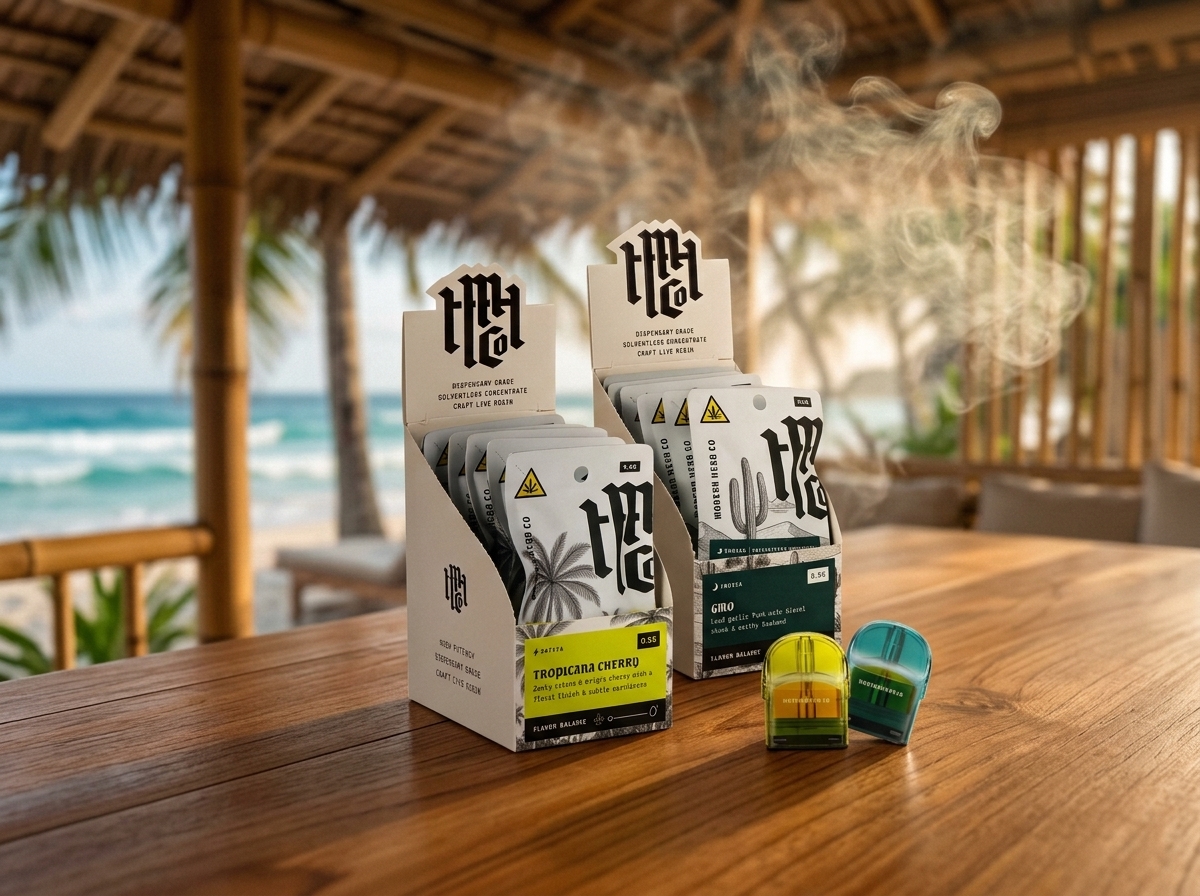 Modern Herb Co Live Rosin THCA Pod Refill 0.5g 6ct display for exact THC concentrate dosing