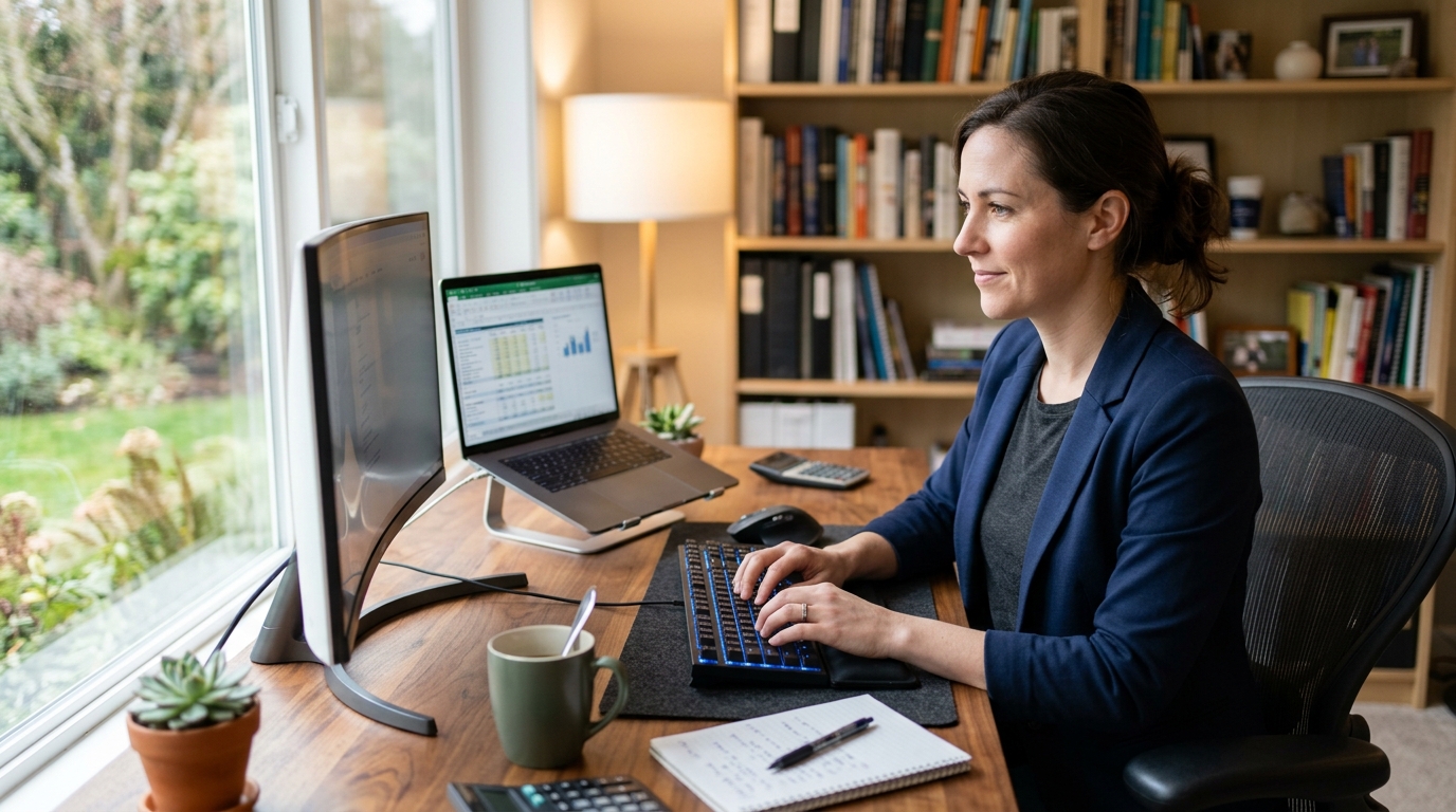 remote accountant working from home