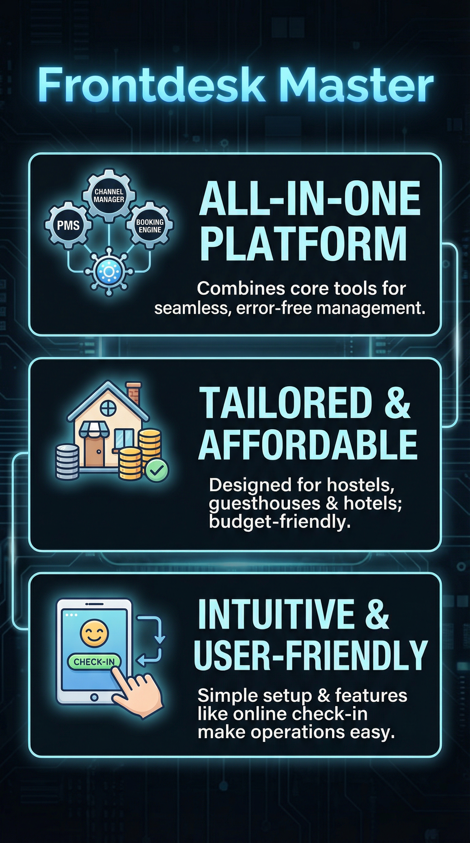Frontdesk Master Review: Best Budget PMS for Hostels 2026 5 Frontdesk Master - Infographic