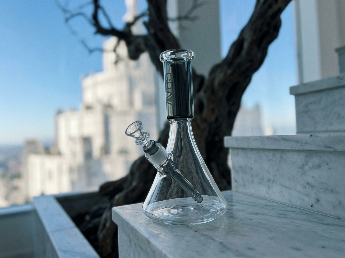 GRAV Medium Deco Beaker Bong for concentrate-friendly water filtration