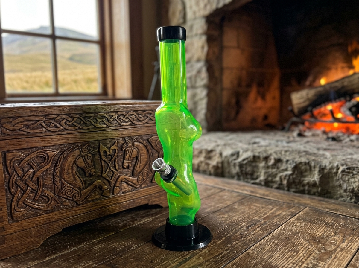 Acrylic Lady Contour Bong for flower sessions between concentrate dabs