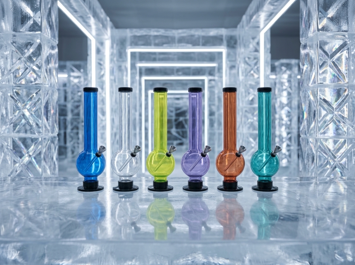 Bubble acrylic water pipe 12 inch assorted colors
