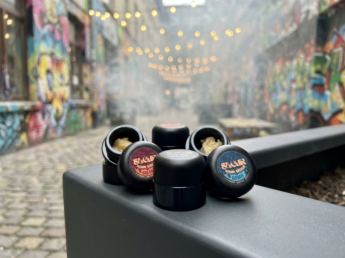 Sugar rosin THCA dabs concentrate on dab tool